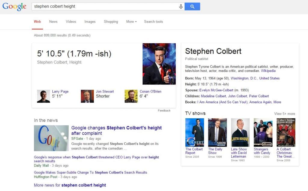 knowlegde-graph-stephen-colbert-height
