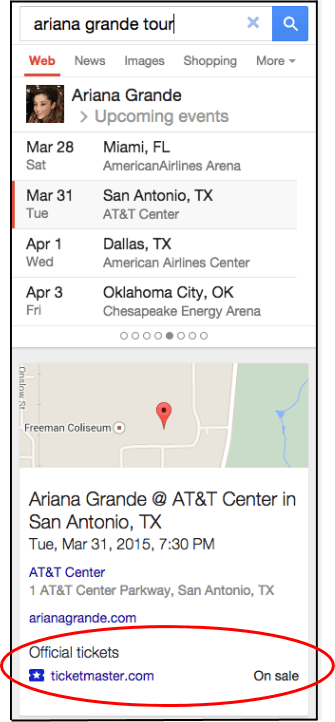 knowledge-graph-ariana-grande-tickets