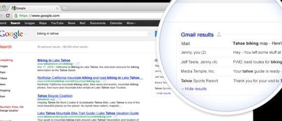 Les messages Gmail apparaîtront dans les résultats de recherche