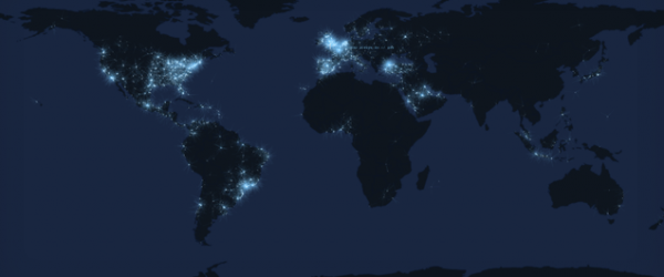 Twitter : son activité en direct sur la carte du monde